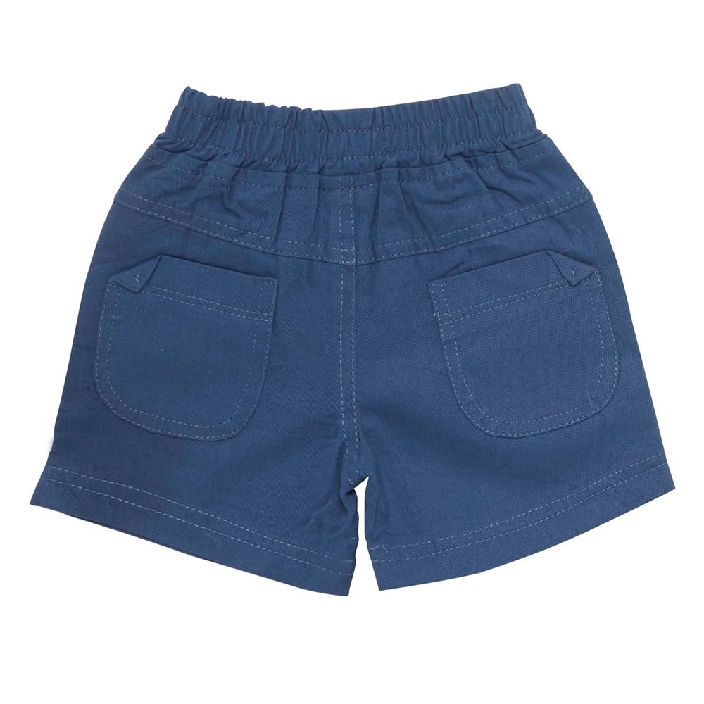 Little Kangaroos - Baby Boy Elasticated Denim Shorts - Dark Blue