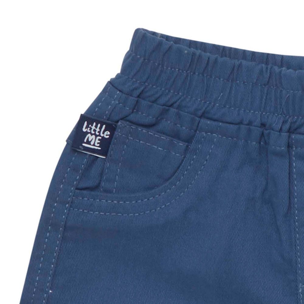 Little Kangaroos - Baby Boy Elasticated Denim Shorts - Dark Blue