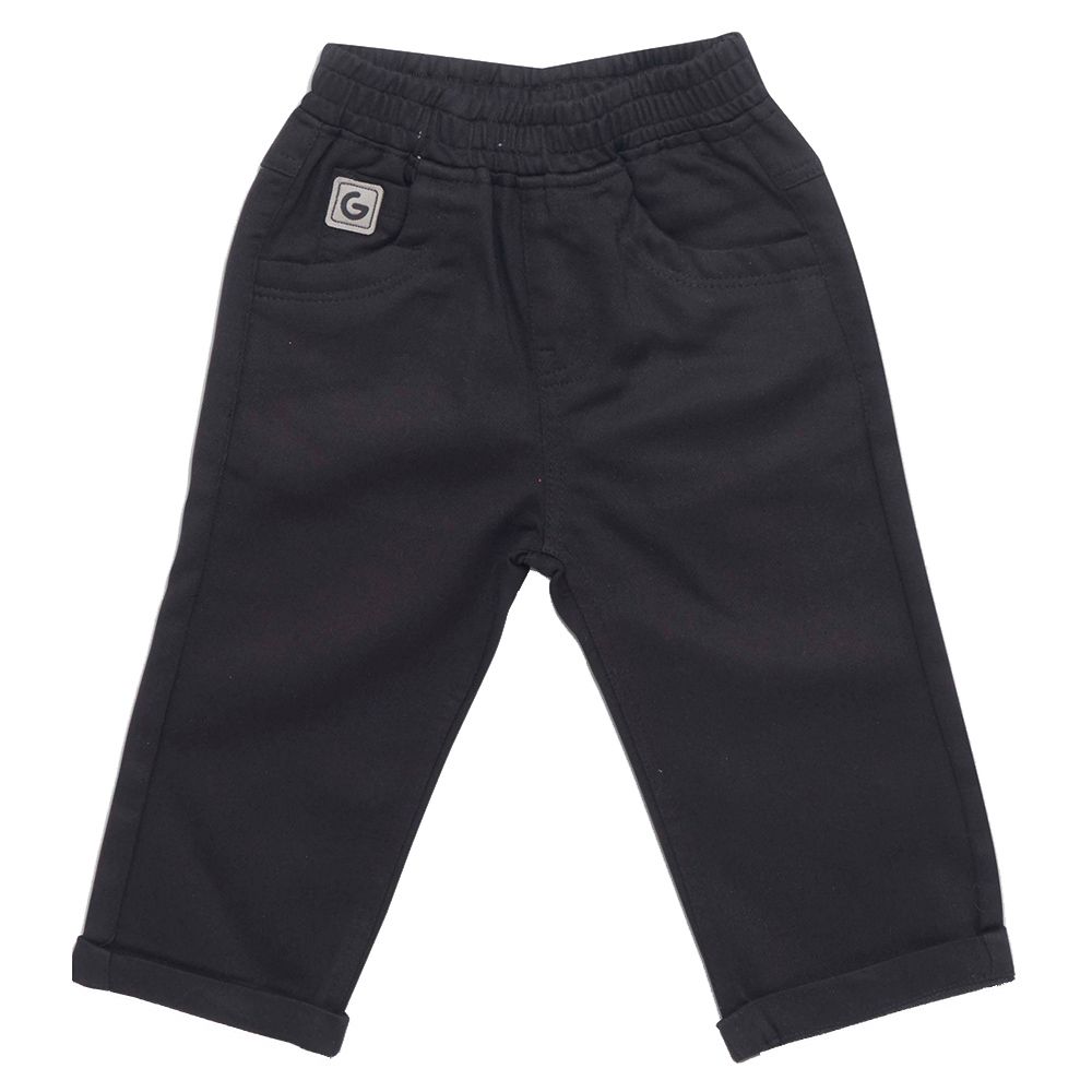 Little Kangaroos - Baby Boy Full Elastic Jeans - Black