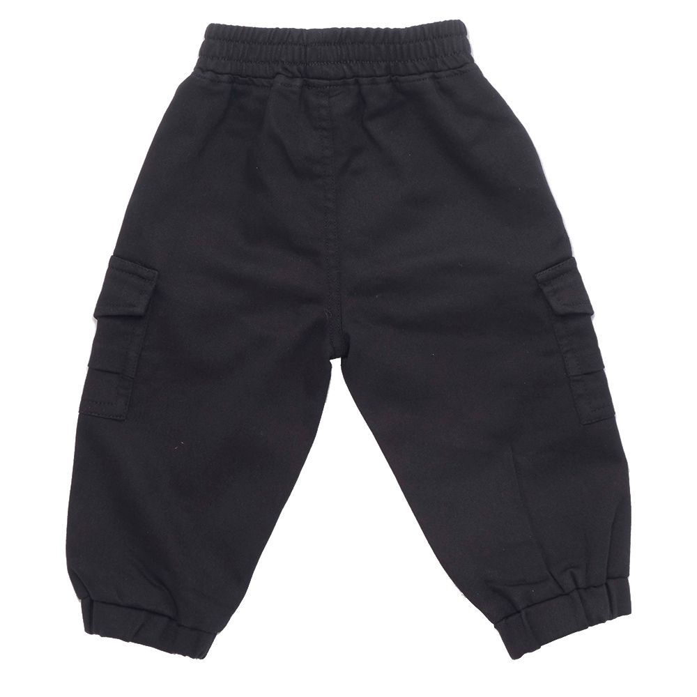 Little Kangaroos - Baby Boy Full Elastic Denim Joggers - Black