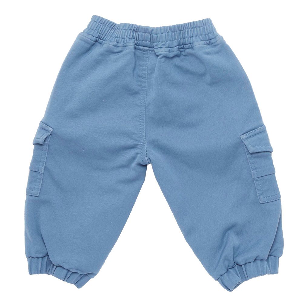 Little Kangaroos - Baby Boy Full Elastic Denim Joggers - Blue