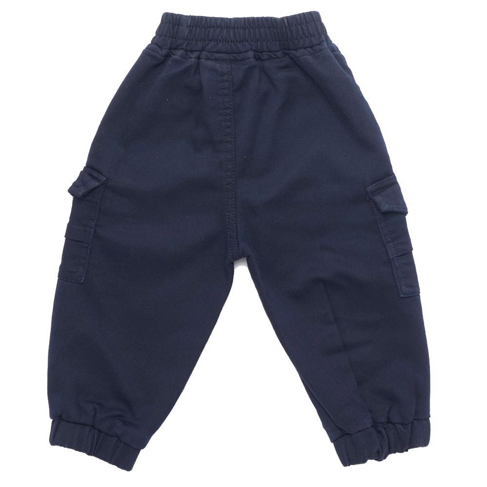 Little Kangaroos - Baby Boy Full Elastic Denim Joggers - Navy