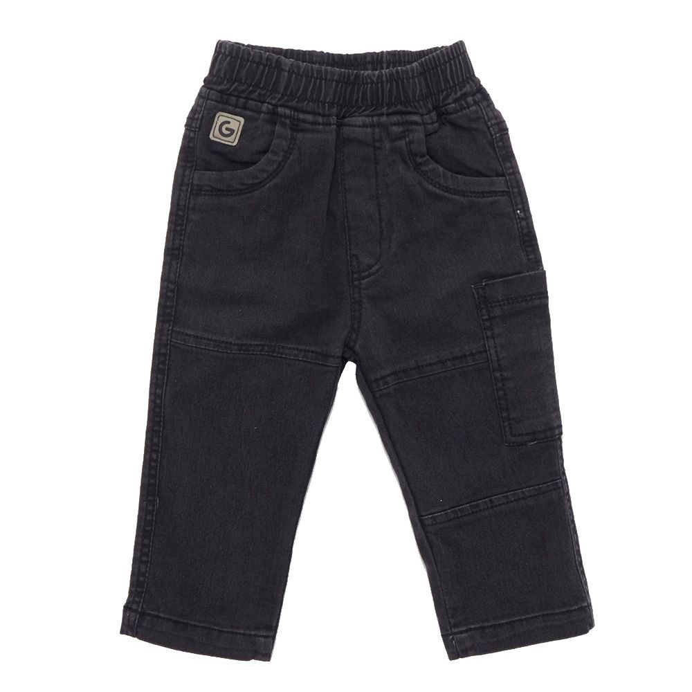 Little Kangaroos - Baby Boy Full Elastic Denim Jeans - Black