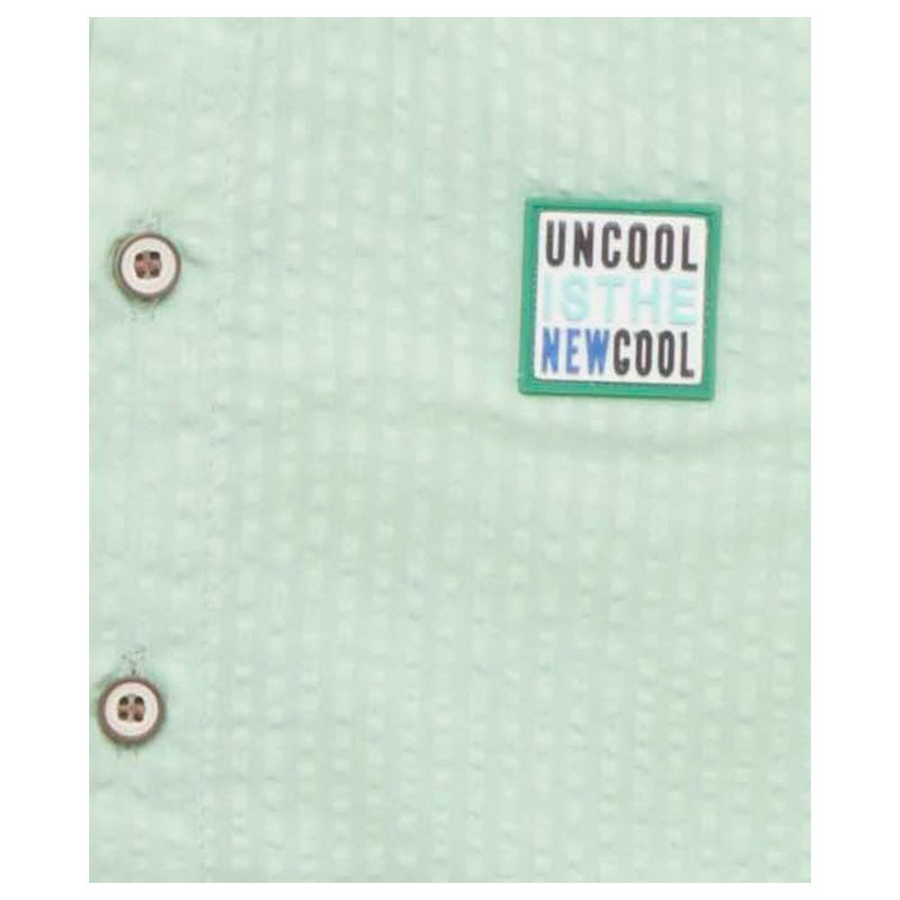 Little Kangaroos - Boy Collar Neck Half Sleeve Shirt - Green