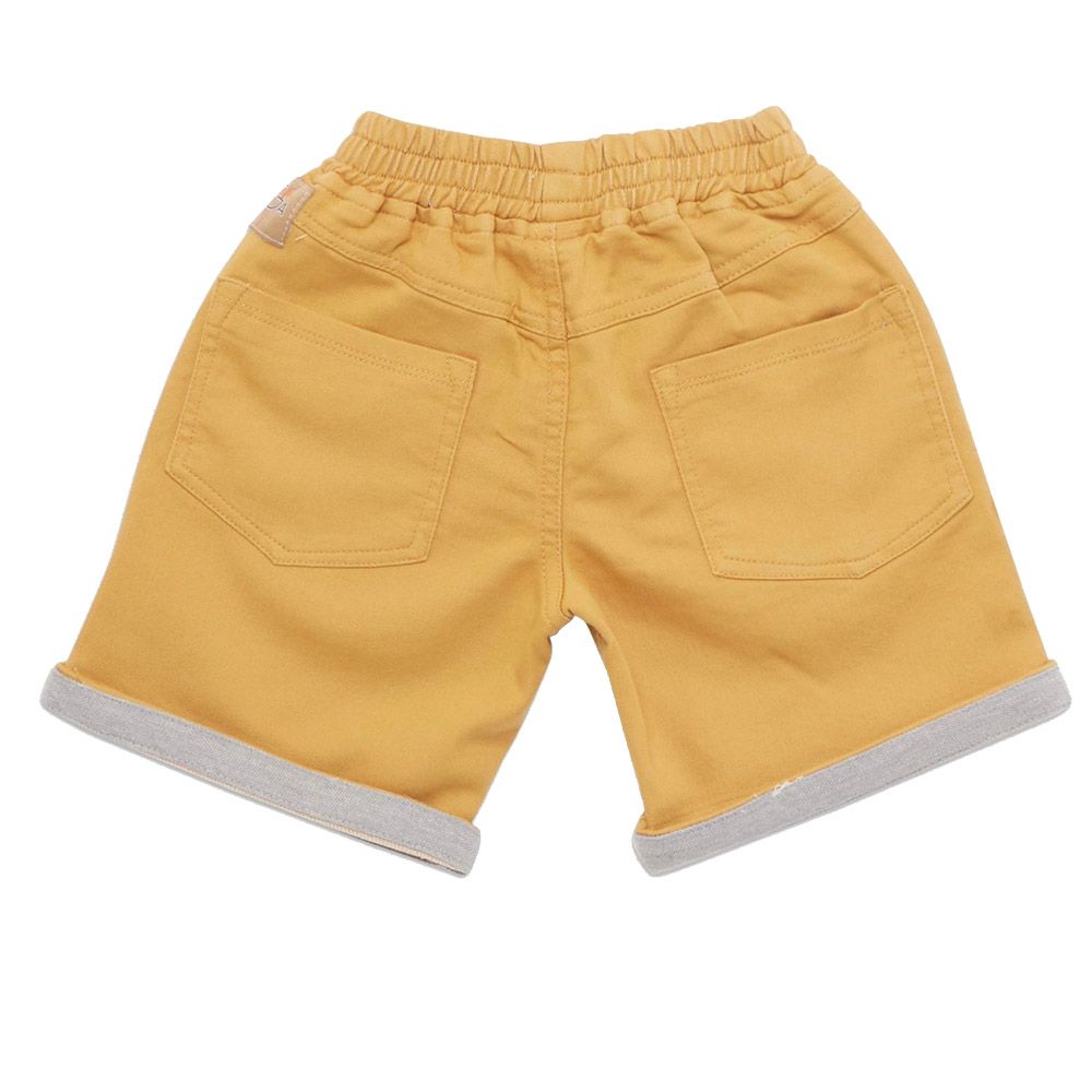 Little Kangaroos - Boy Full Elastic Shorts - Khaki