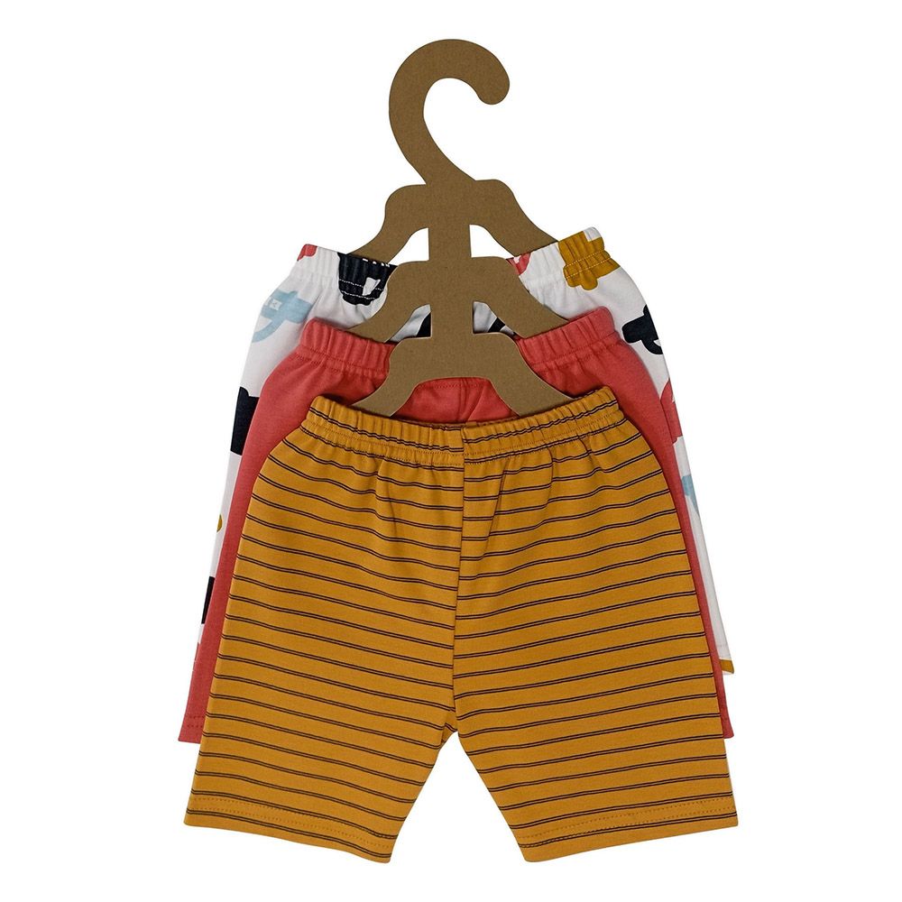 Smart Baby - 3pc-Set - Baby Boy Shorts - Orange