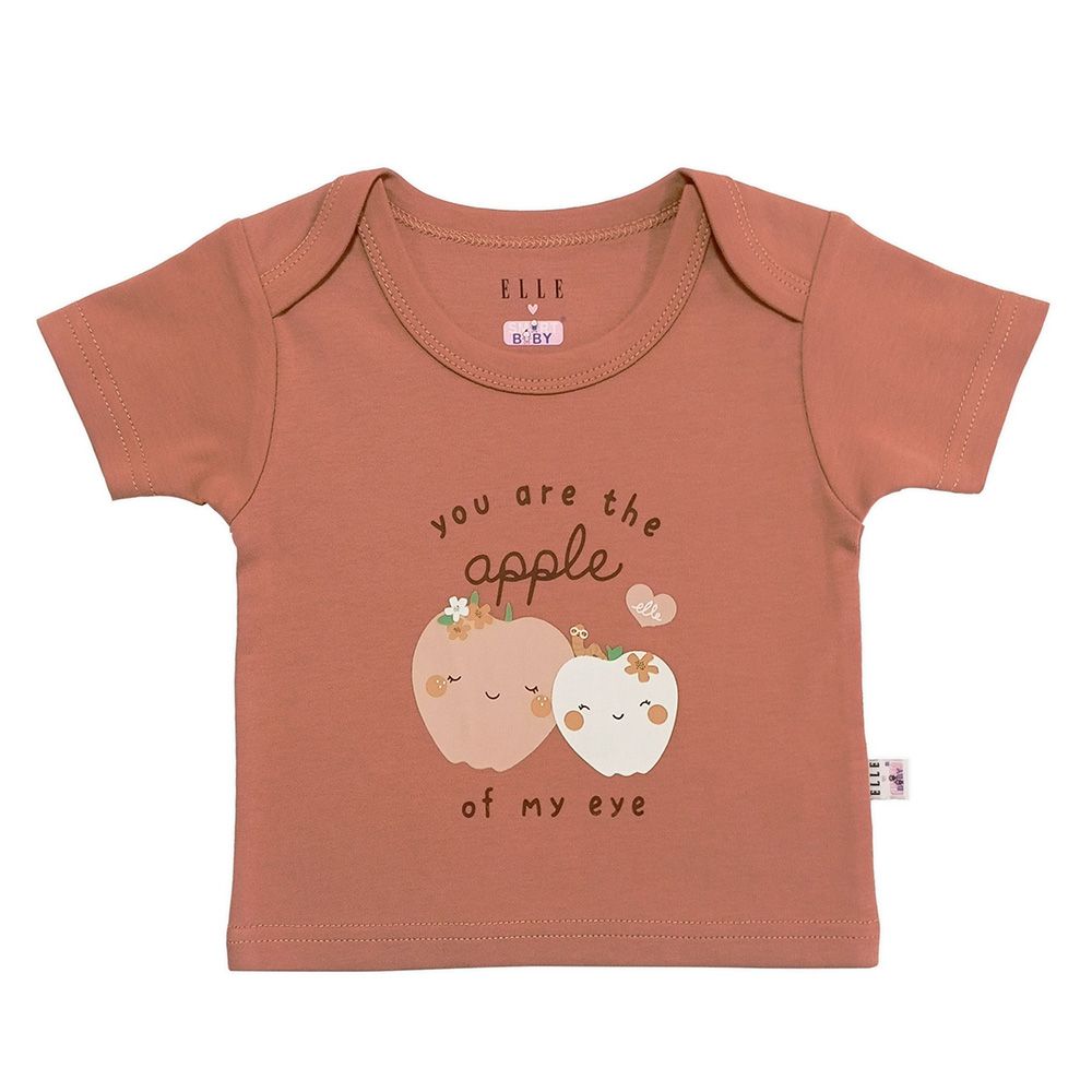 Smart Baby - 3pc-Set - Baby Girl Half Sleeve T-Shirt - Brown