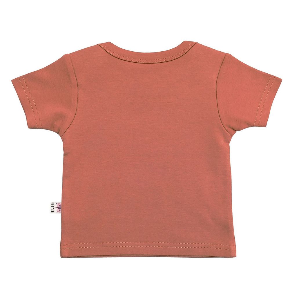 Smart Baby - 3pc-Set - Baby Girl Half Sleeve T-Shirt - Brown