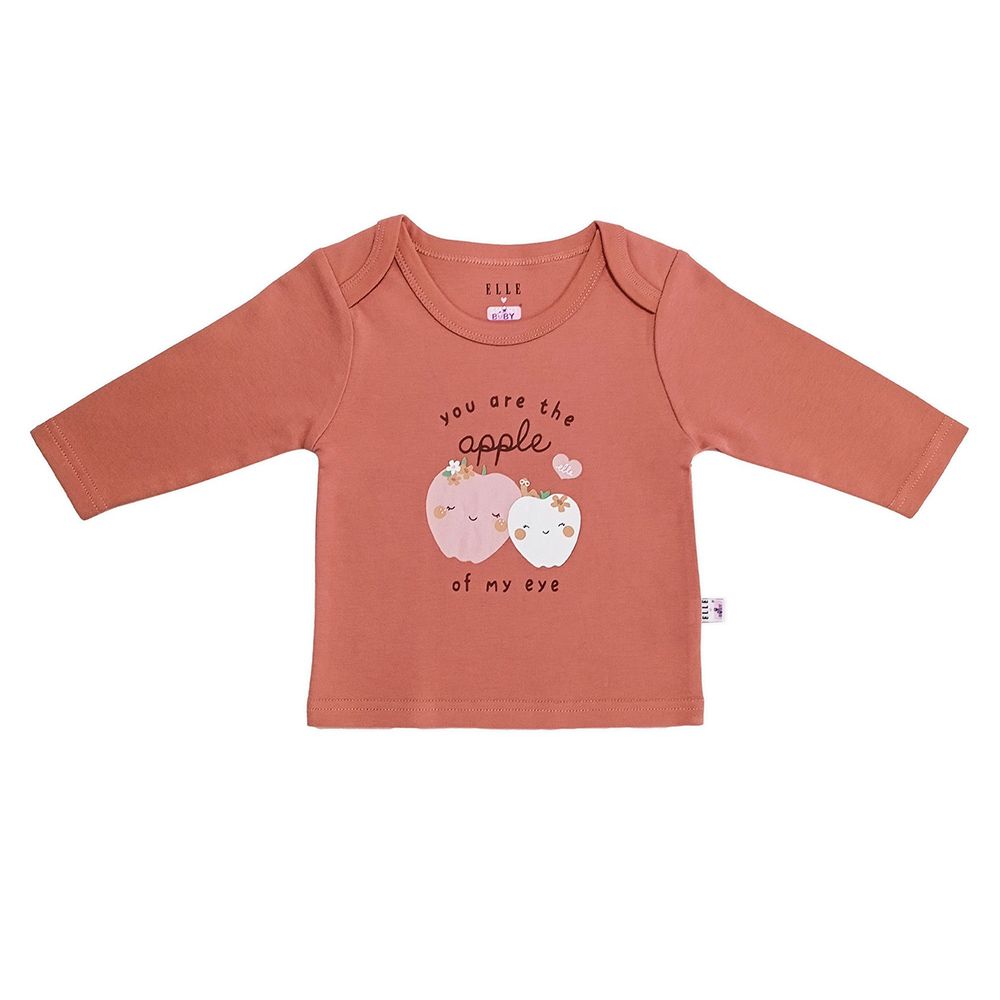 Smart Baby - 3pc-Set - Baby Girl Full Sleeve T-Shirt - Brown