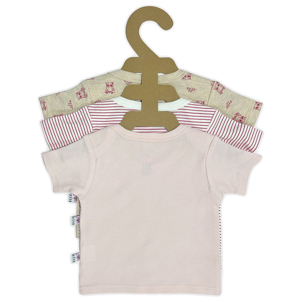 Smart Baby - 3pc-Set - Baby Girl Half Sleeve T-Shirts