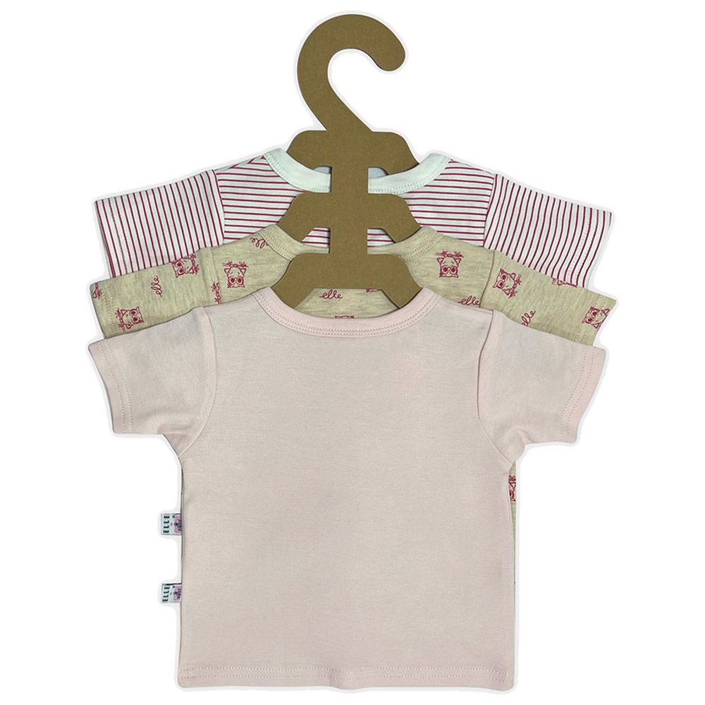 Smart Baby - 3pc-Set - Baby Girl Front Open Style T-Shirts