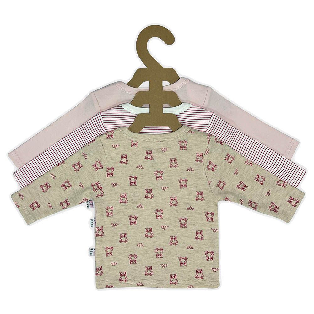 Smart Baby - 3pc-Set - Baby Girl Full Sleeve T-Shirts