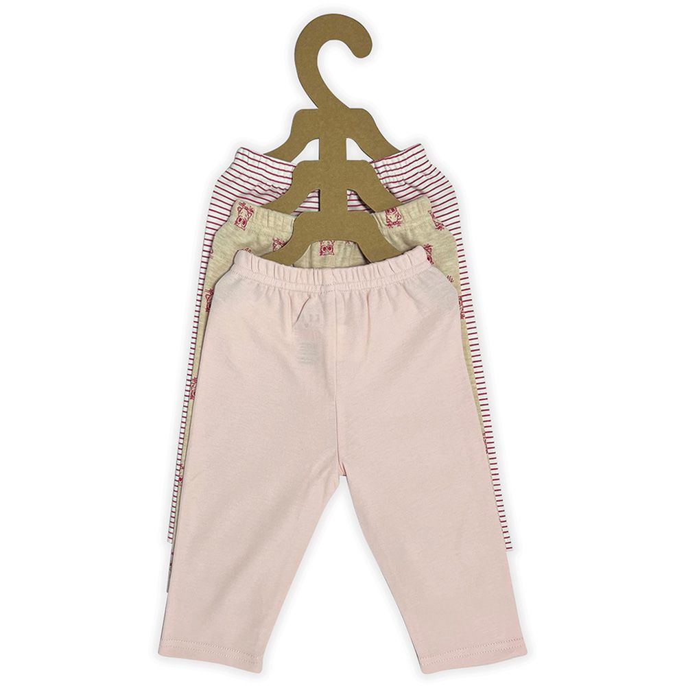 Smart Baby - 3pc-Set - Baby Girl Full Length Pajama Bottoms