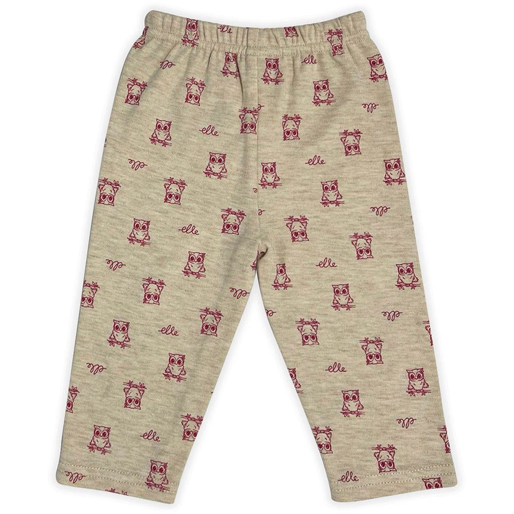 Smart Baby - 3pc-Set - Baby Girl Full Length Pajama Bottoms