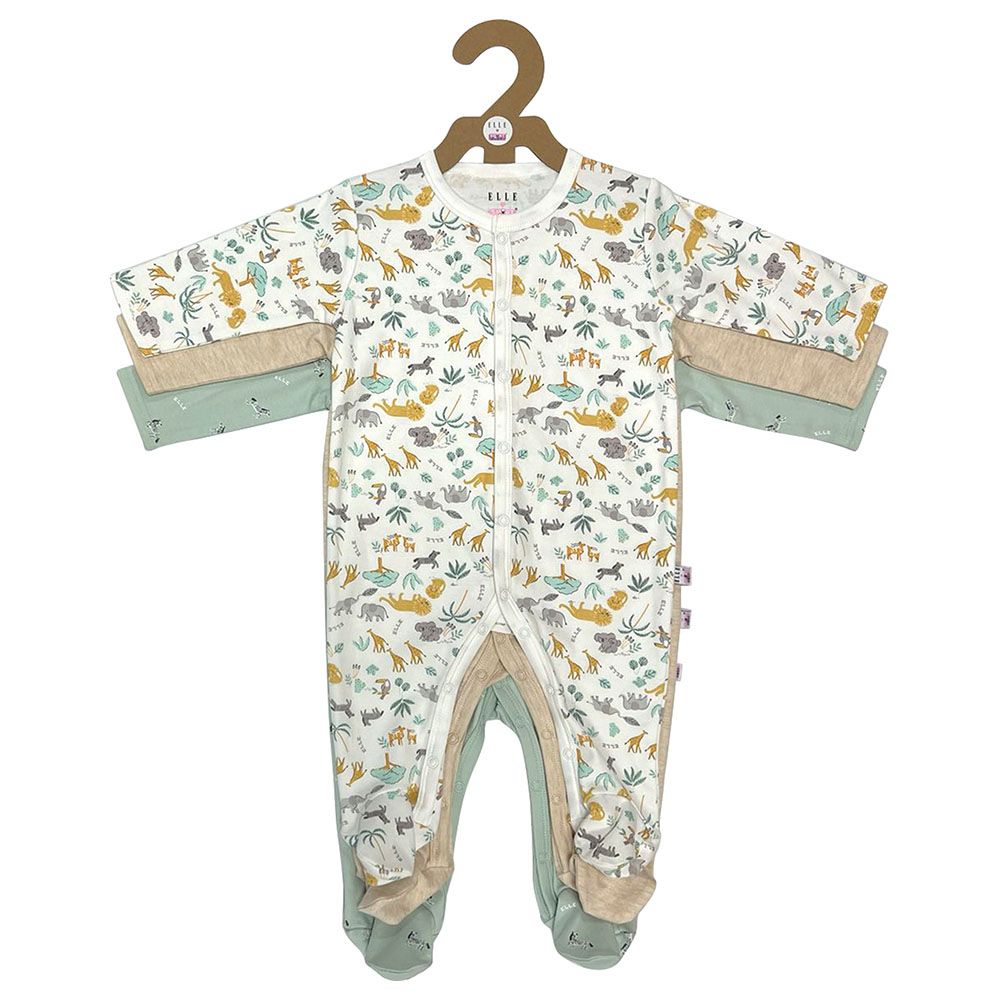 Smart Baby - 3pc-Set - Baby Boy Printed Sleepsuits