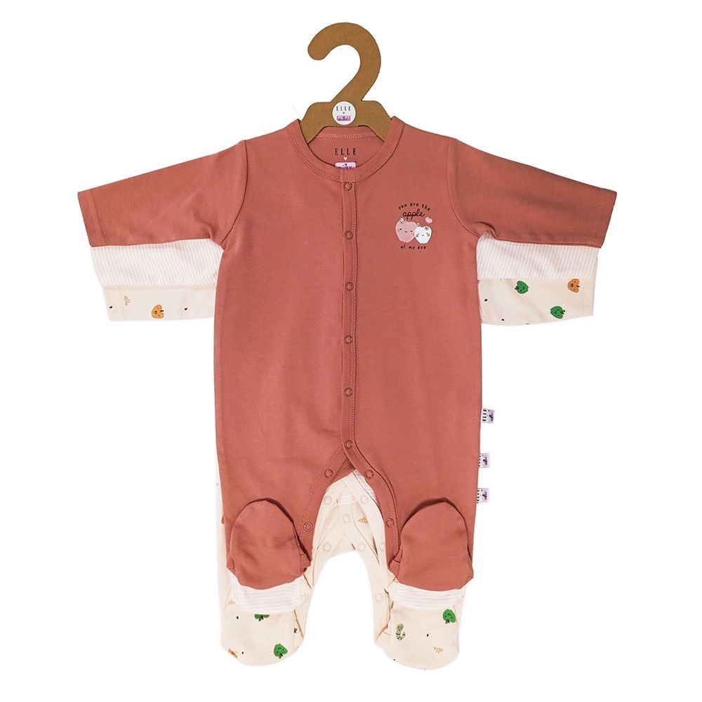 Smart Baby - 3pc-Set - Baby Girl Sleepsuit - Beige