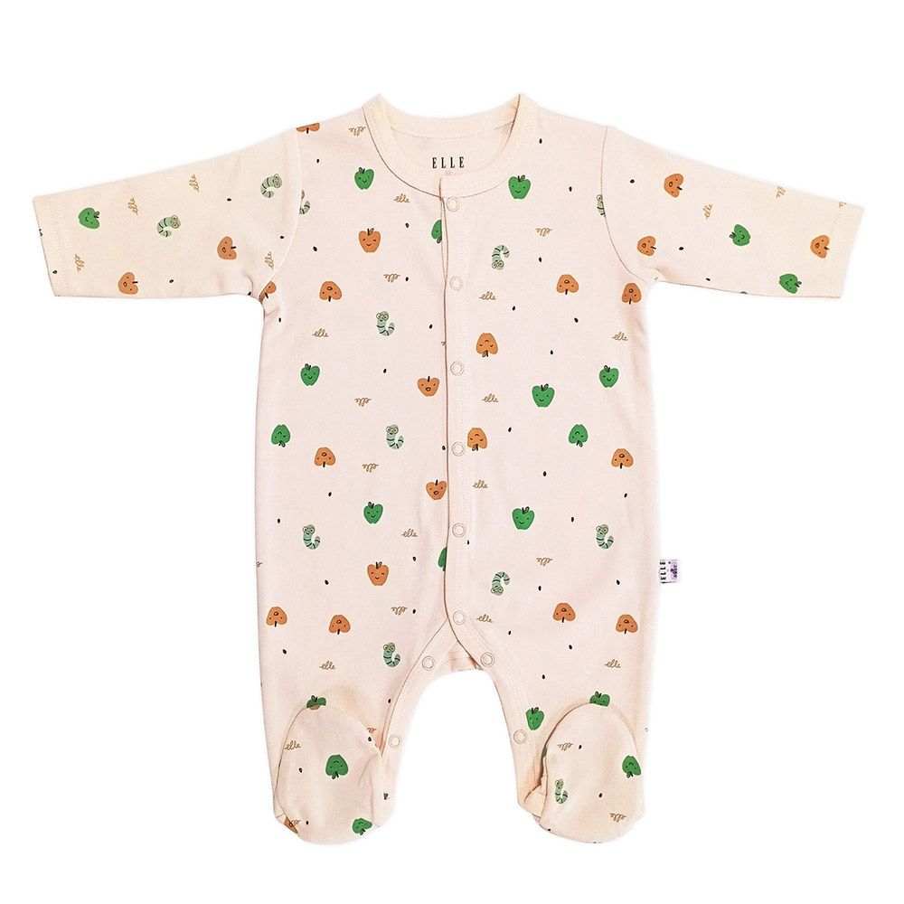 Smart Baby - 3pc-Set - Baby Girl Sleepsuit - Beige