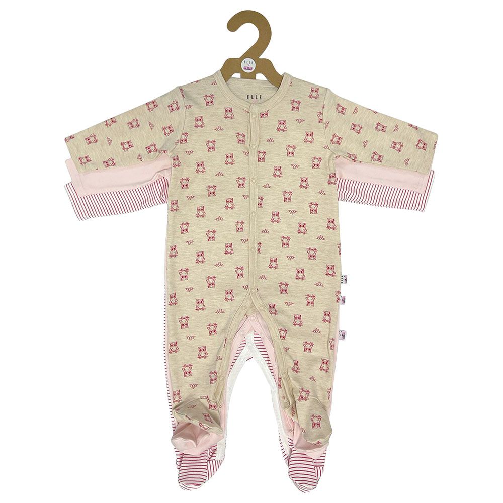 Smart Baby - 3pc-Set - Baby Girl Sleepsuits