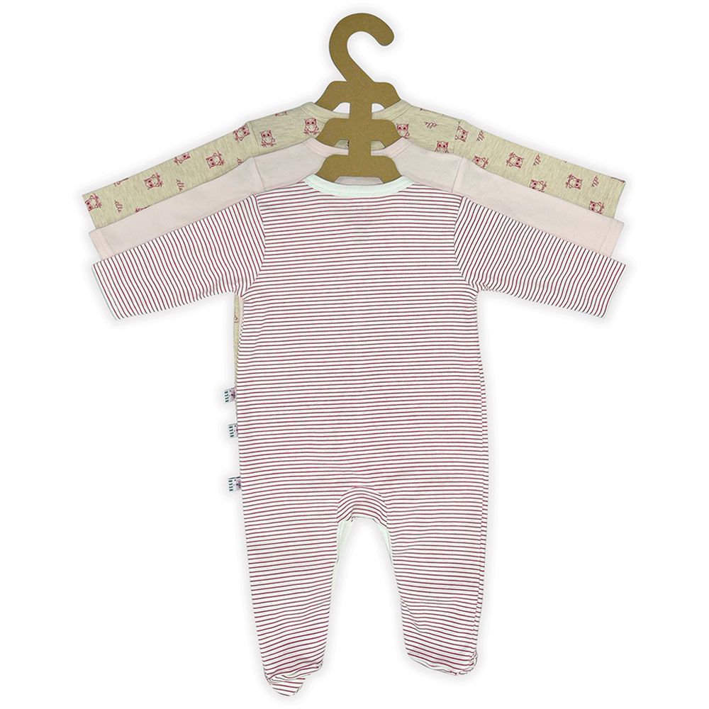 Smart Baby - 3pc-Set - Baby Girl Sleepsuits