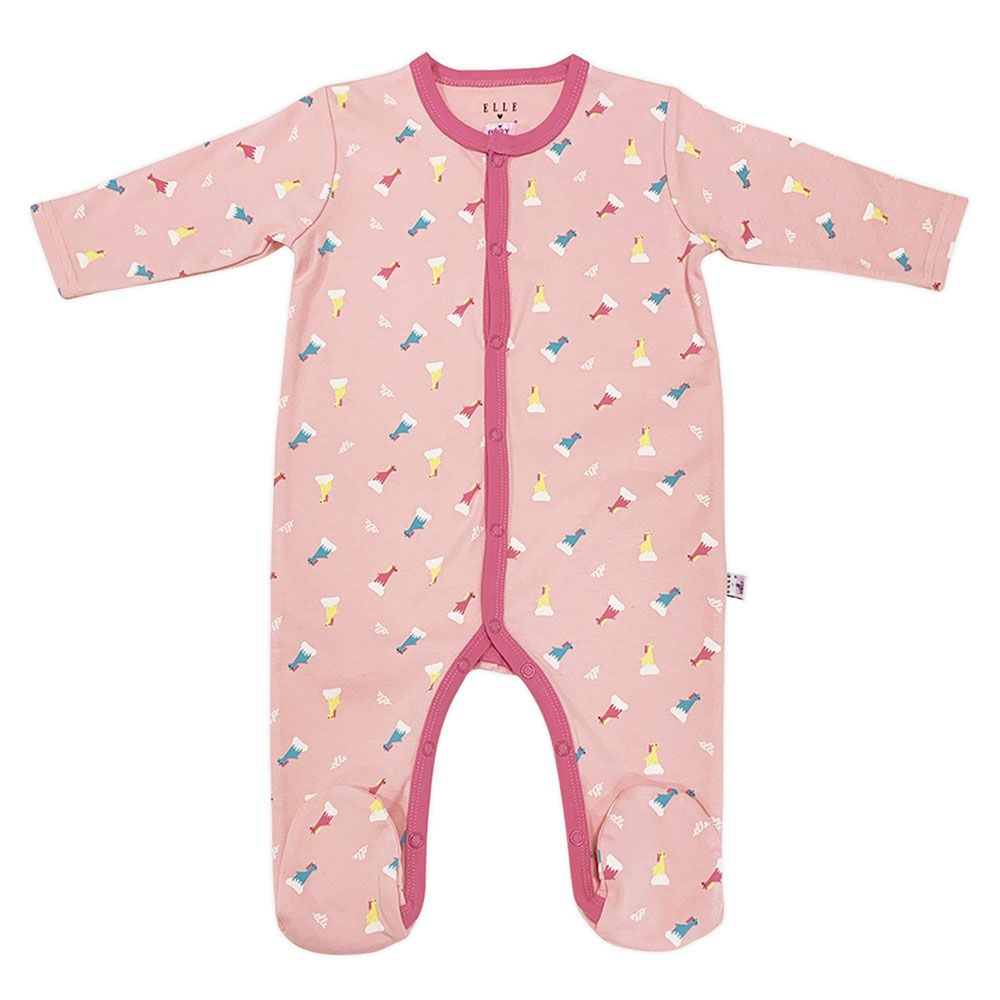 Smart Baby - 3pc-Set - Baby Girl Sleepsuit - Pink