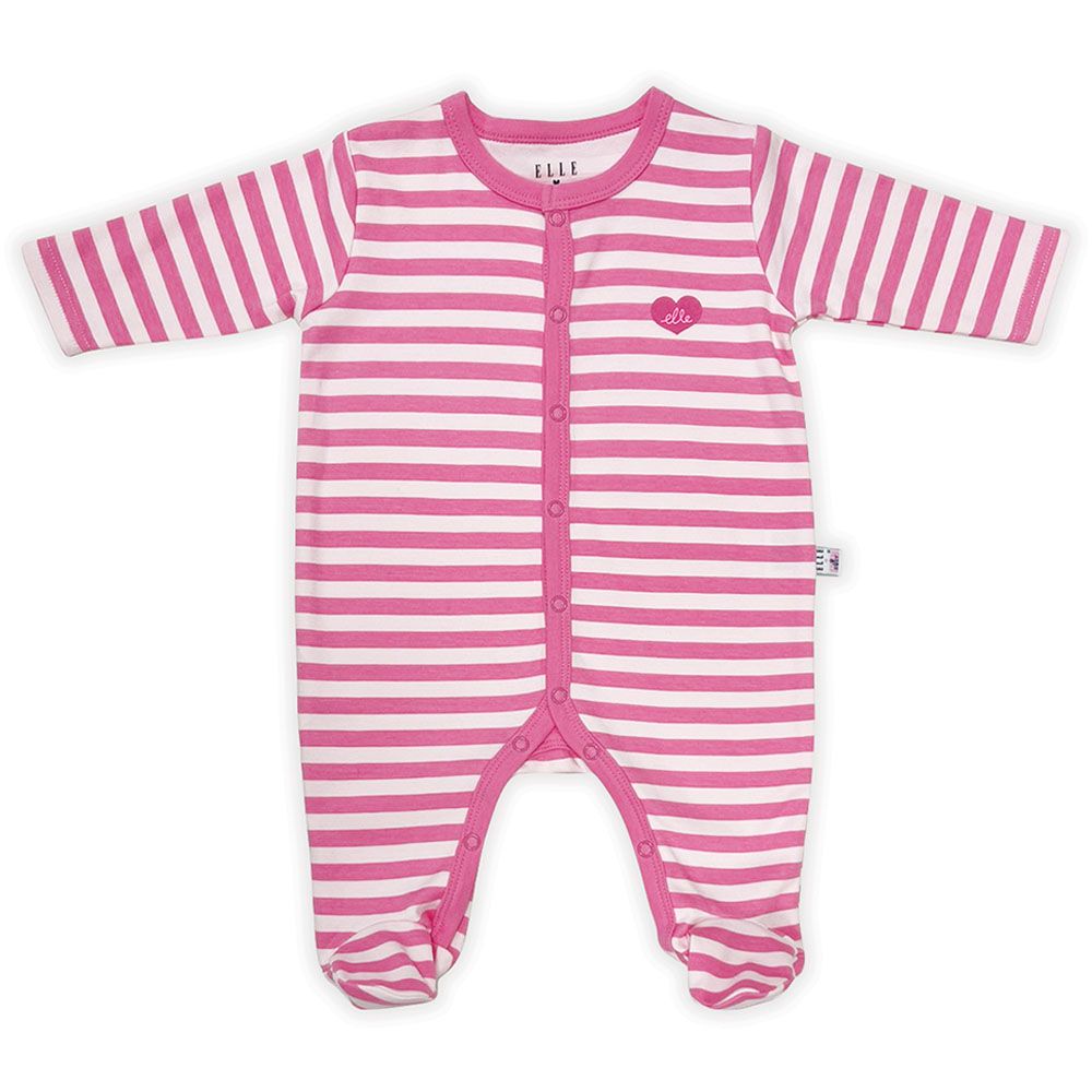 Smart Baby - 3pc-Set - Baby Girl Sleepsuits - Pink/White