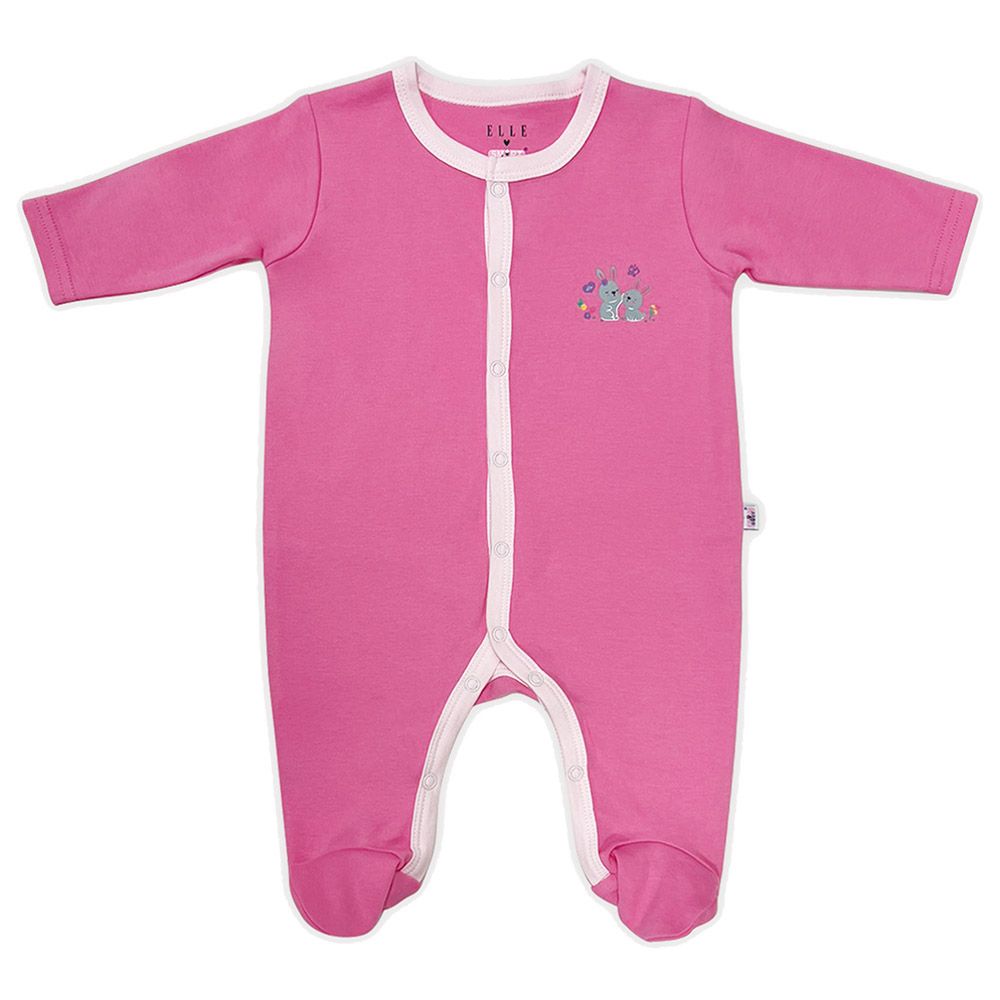 Smart Baby - 3pc-Set - Baby Girl Sleepsuits - Pink/White