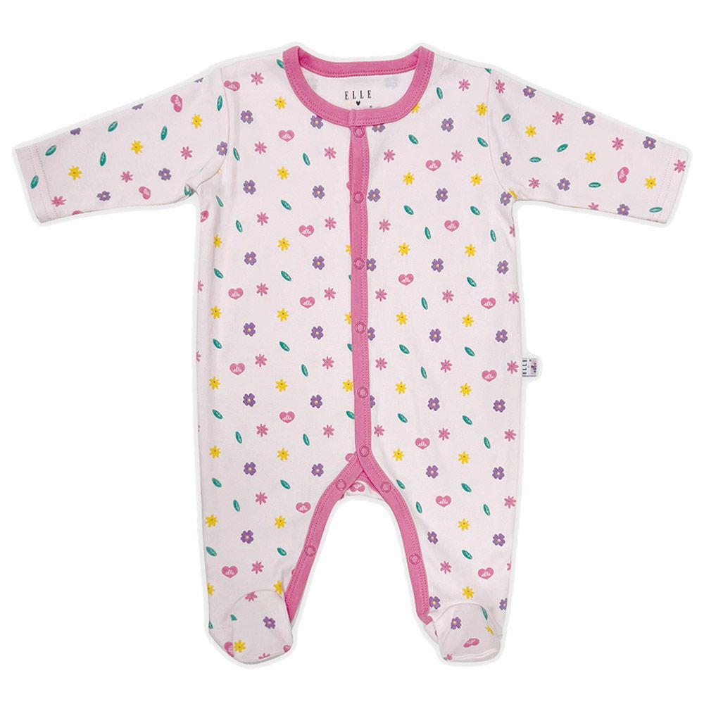 Smart Baby - 3pc-Set - Baby Girl Sleepsuits - Pink/White