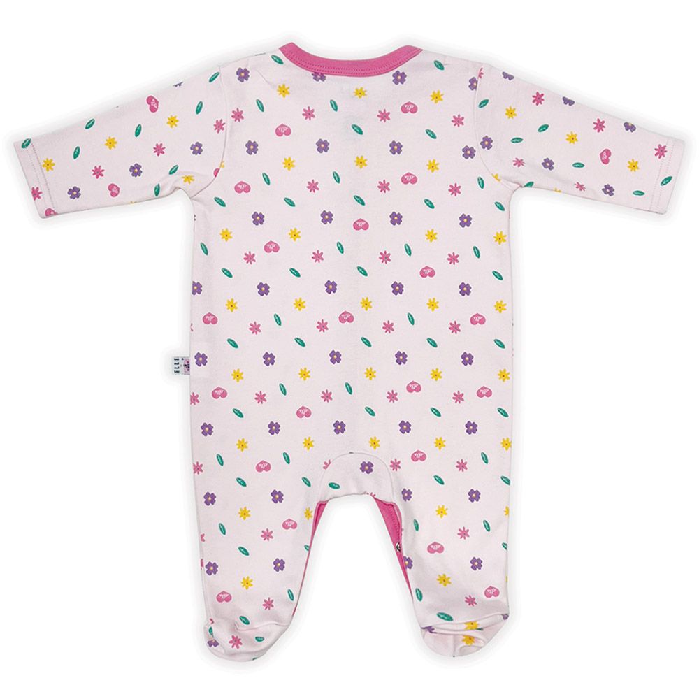 Smart Baby - 3pc-Set - Baby Girl Sleepsuits - Pink/White