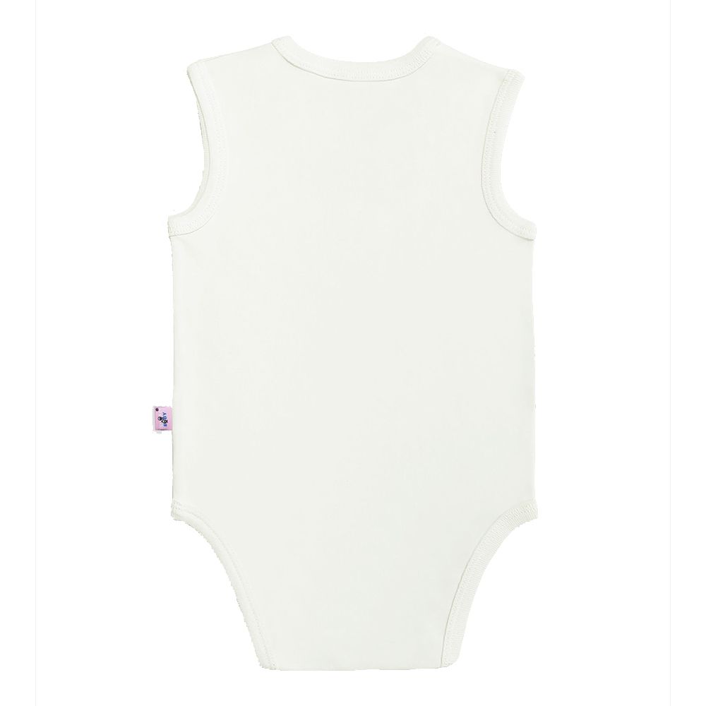 Smart Baby - Baby Boy Organic Sleeveless Bodysuit - White