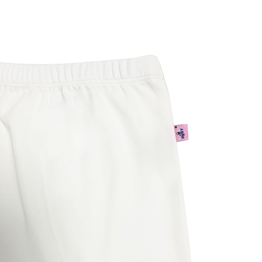 Smart Baby - Unisex Organic Trouser Without Feet - White