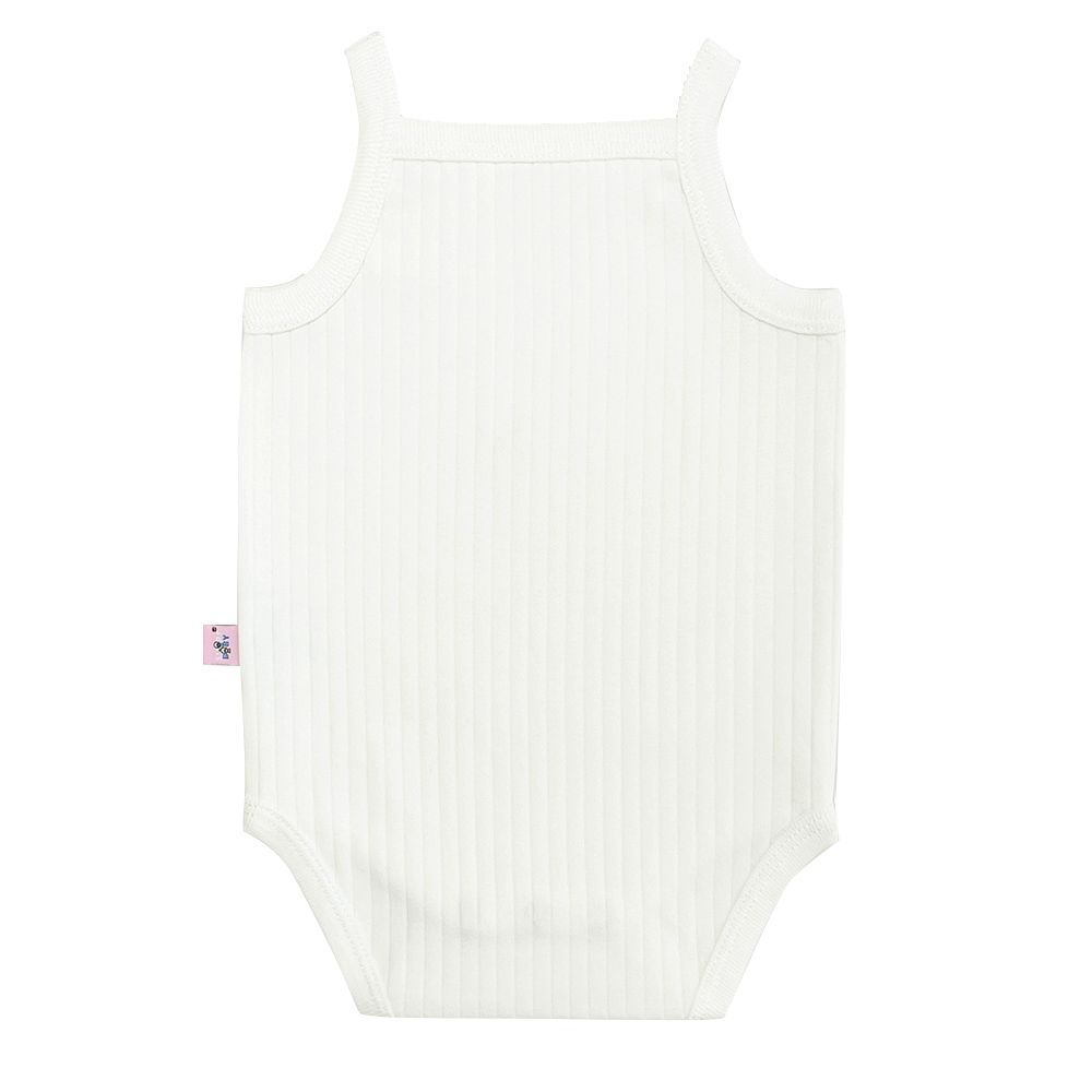 Smart Baby - Baby Girl Sleeveless Bodysuit - White