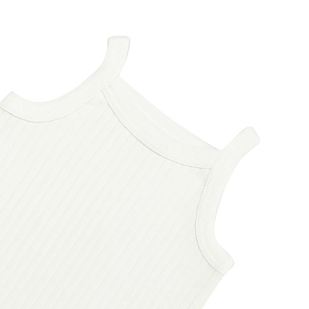 Smart Baby - Baby Girl Sleeveless Bodysuit - White