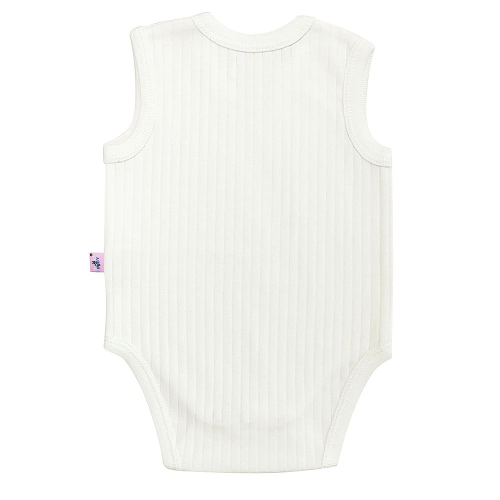 Smart Baby - Baby Boy Sleeveless Bodysuit - White