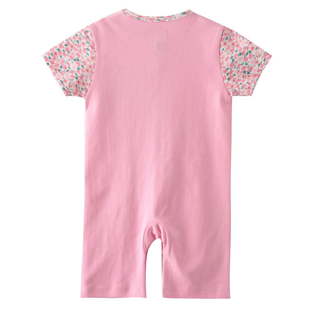 Smart Baby - Baby Girl Short Sleeve Romper - Pink