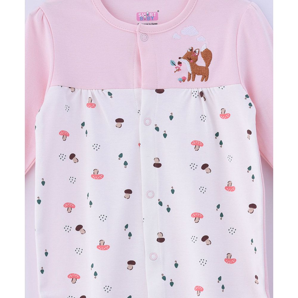 Smart Baby - Baby Girl Closefeet Sleepsuit - Pink