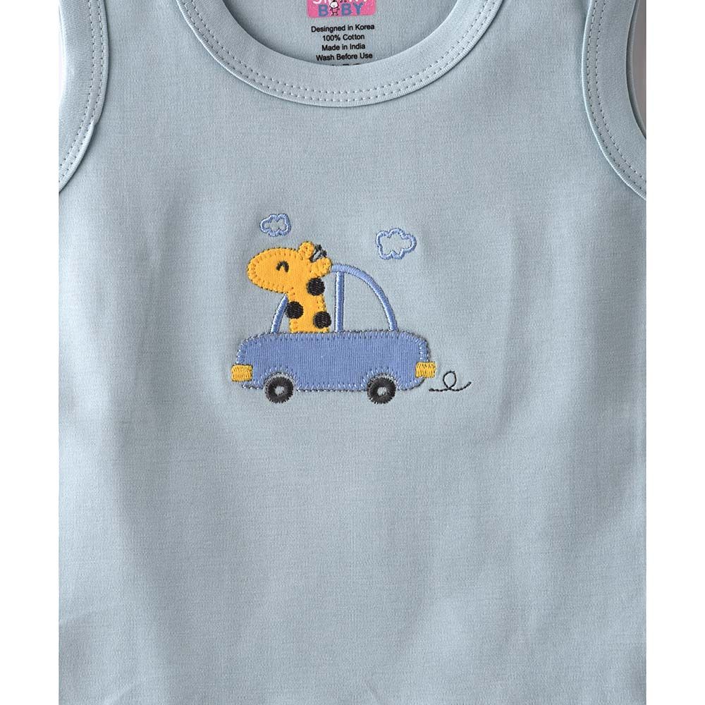 Smart Baby - Baby Boy Sleeveless Vest - Blue