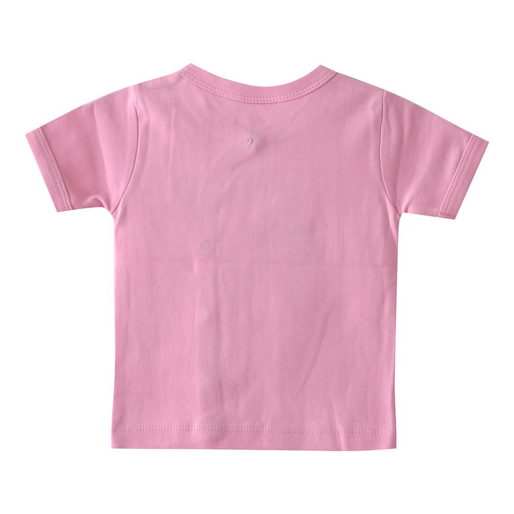 Smart Baby - Baby Girl Half Sleeve Front Open Top - Pink