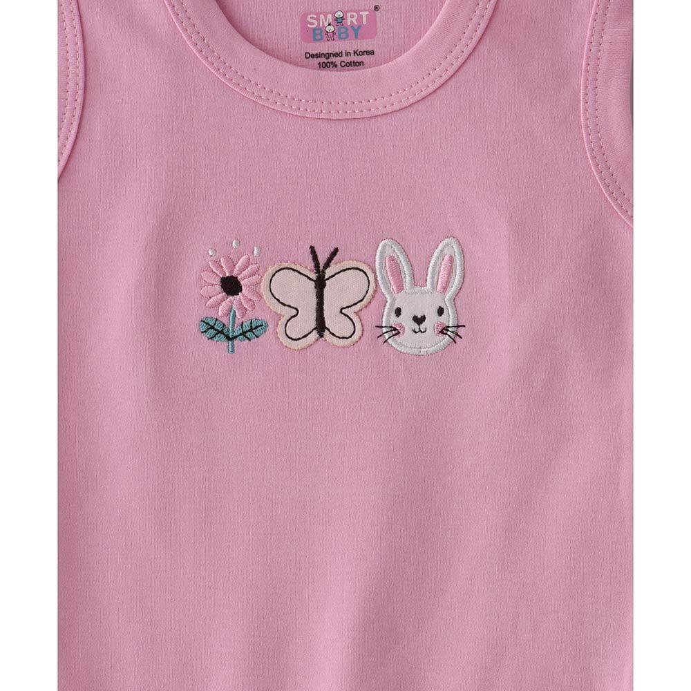 Smart Baby - Baby Girl Sleeveless Bodysuit - Pink