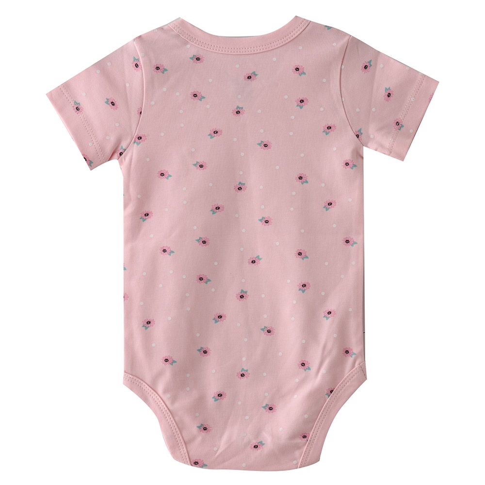 Smart Baby - Baby Girl Half Sleeve Bodysuit - Light Pink