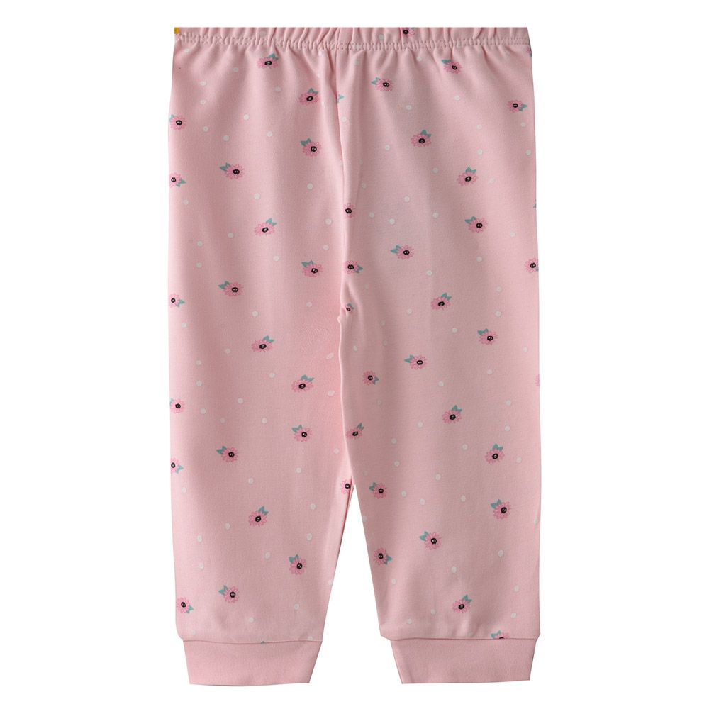 Smart Baby - Baby Girl All Over Printed Pyjama - Light Pink