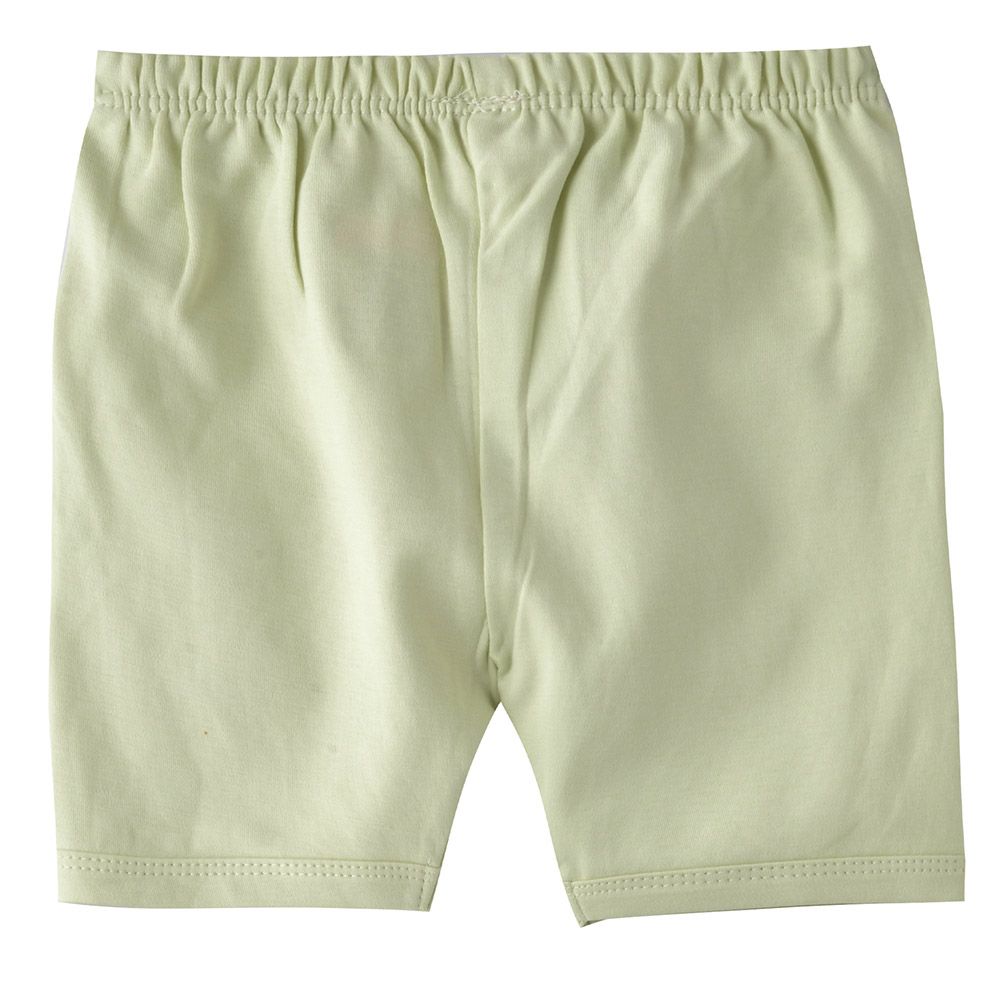 Smart Baby - Baby Boy Plain Placement Print Shorts - Green