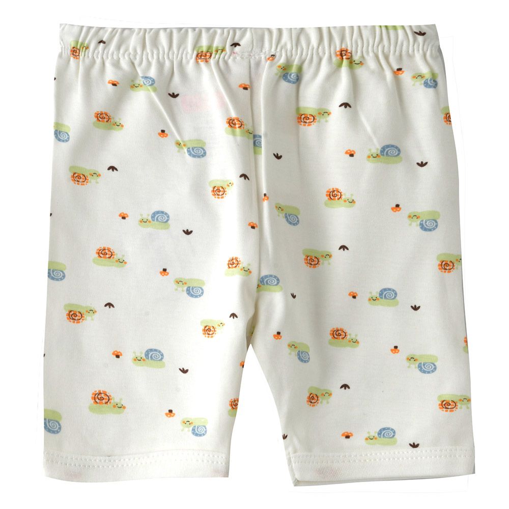 Smart Baby - Baby Boy Printed Shorts - White