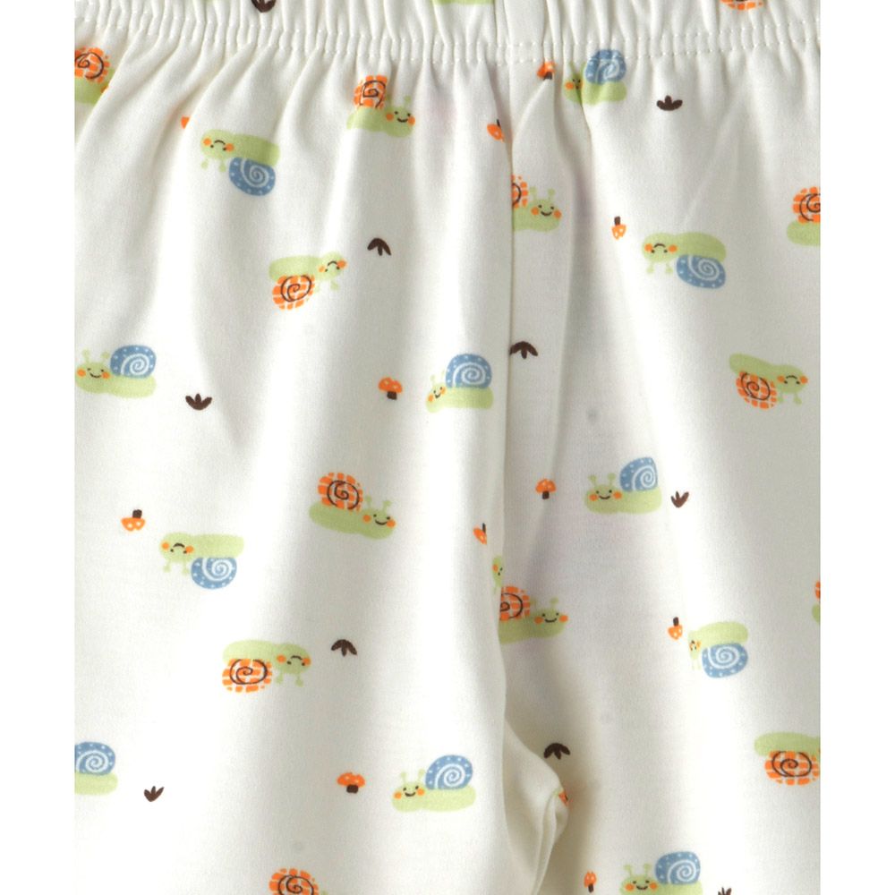 Smart Baby - Baby Boy Printed Shorts - White