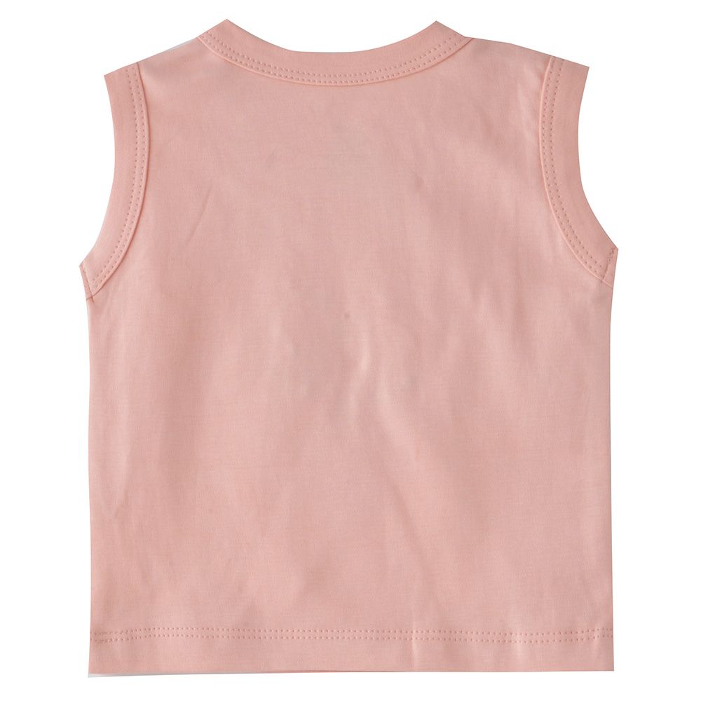 Smart Baby - Baby Girl Bird Embroidery Sleeveless Vest - Pink