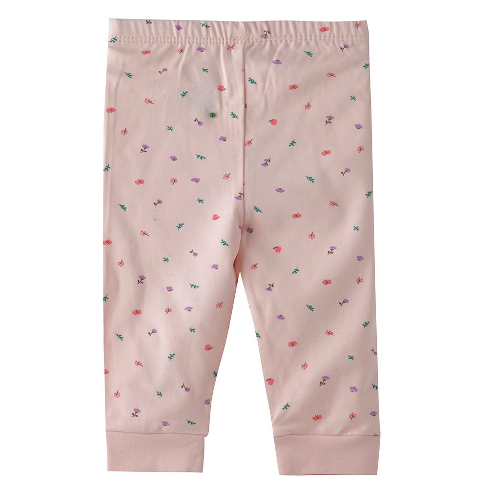 Smart Baby - Baby Girl Printed Elasticated Pajama - Pink