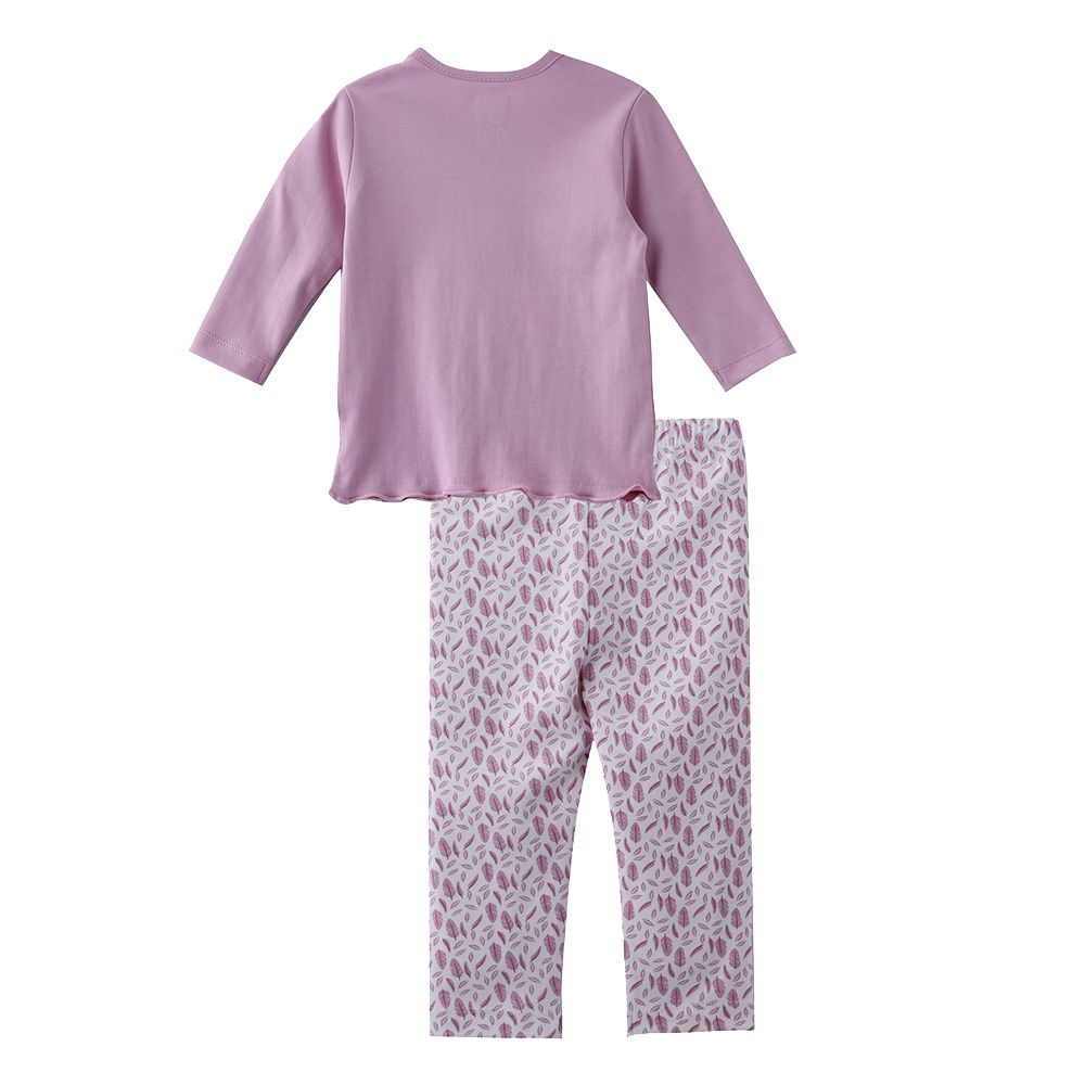 Smart Baby - 2pc-Set - Baby Girl T-Shirt And Pyjama - Lavender