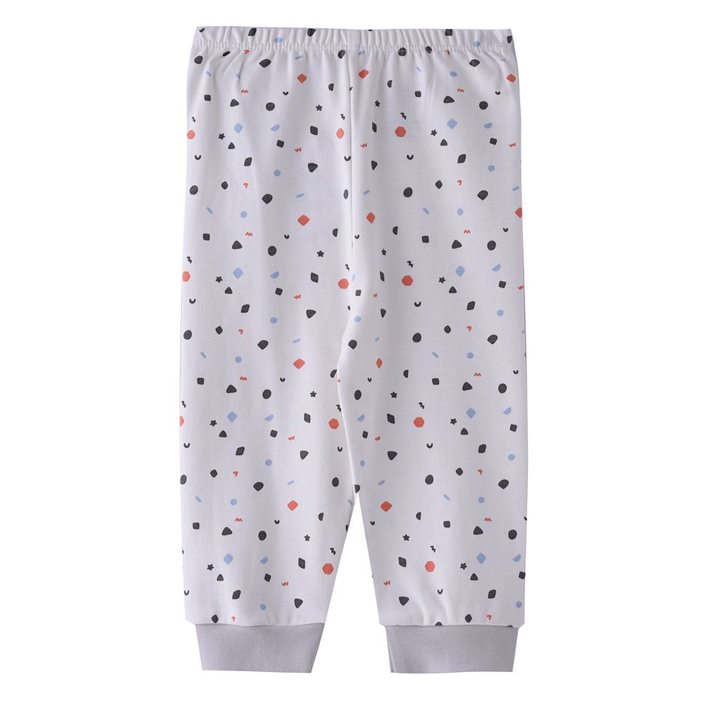 Smart Baby - Baby Boy All Over Printed Pajama - White