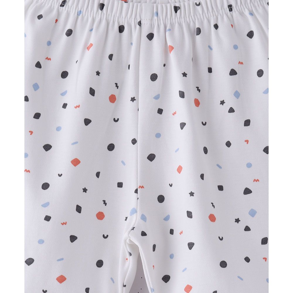 Smart Baby - Baby Boy All Over Printed Shorts - White