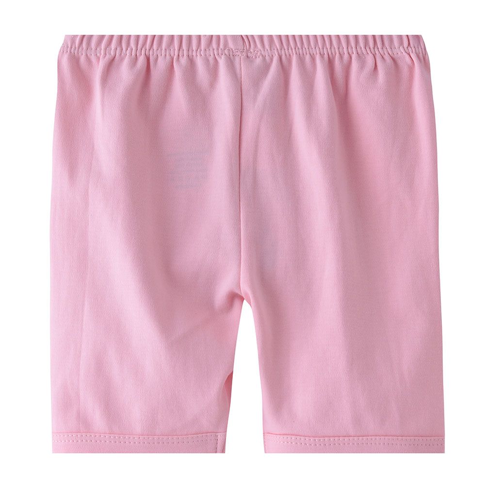 Smart Baby - Baby Girl Plain Placement Print Shorts - Pink