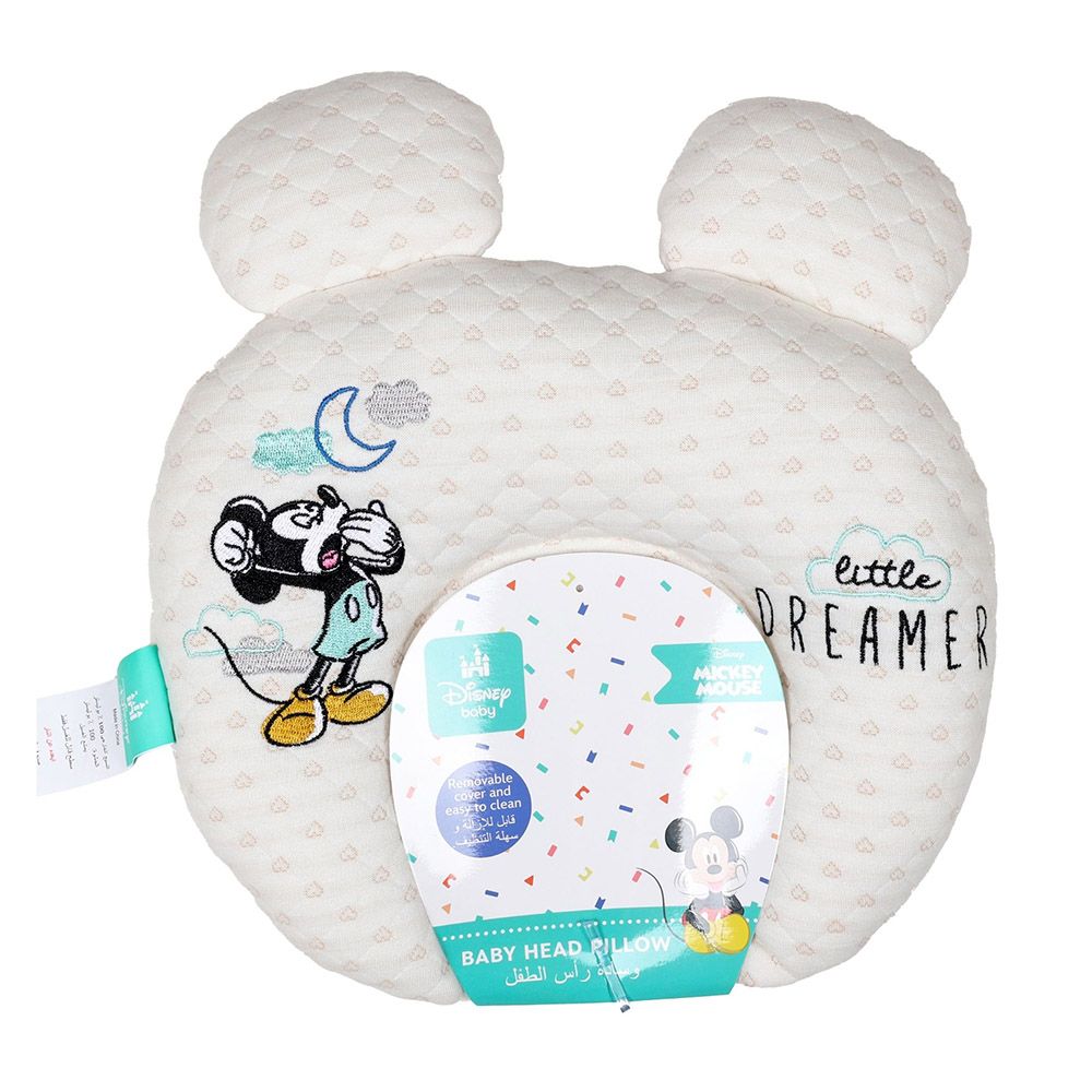 Disney - Baby Boy Head Pillow - White